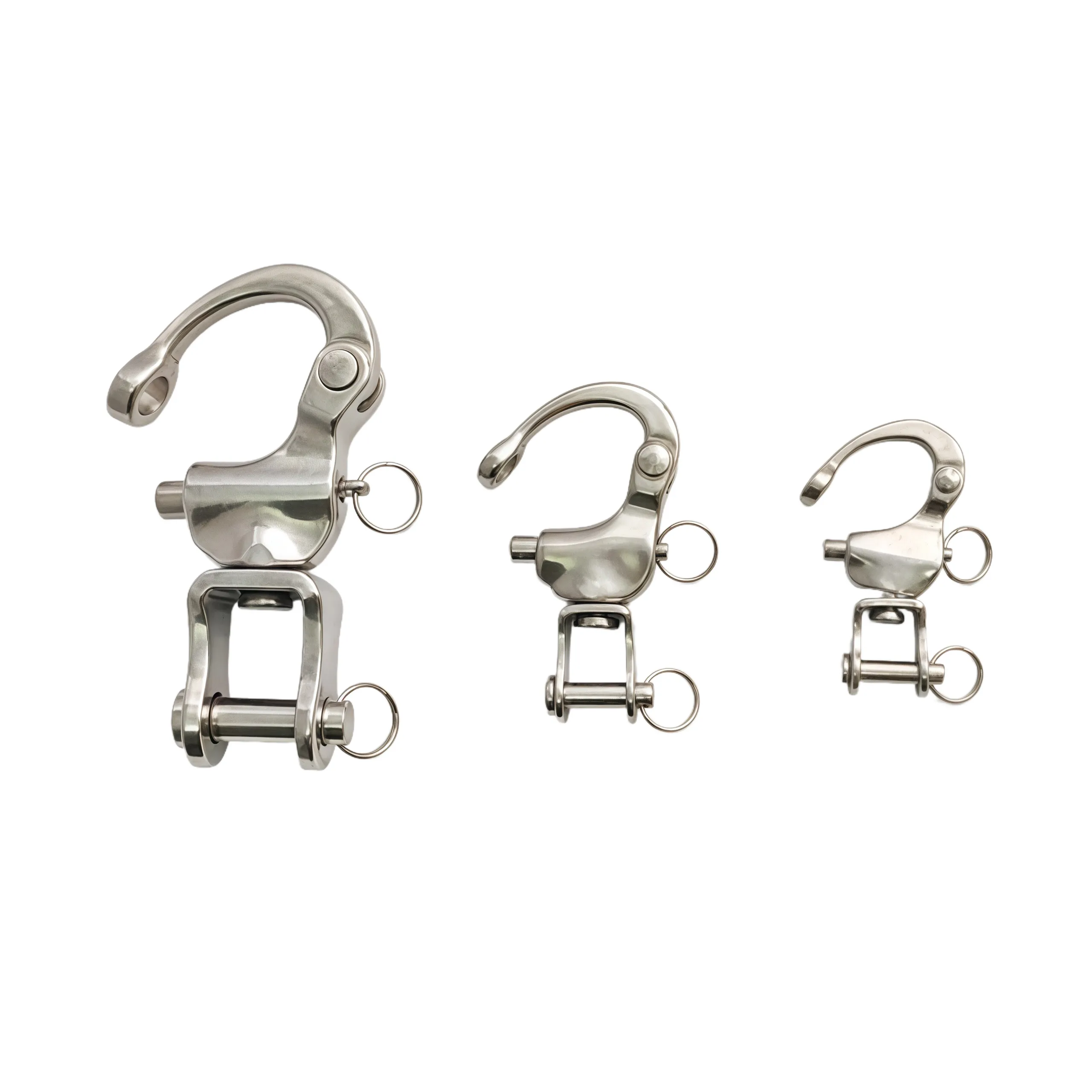stainless steel Swivel snap shackle with fork 3