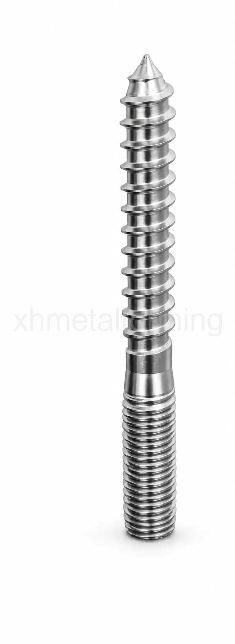 Stainless steel dual threaded screw