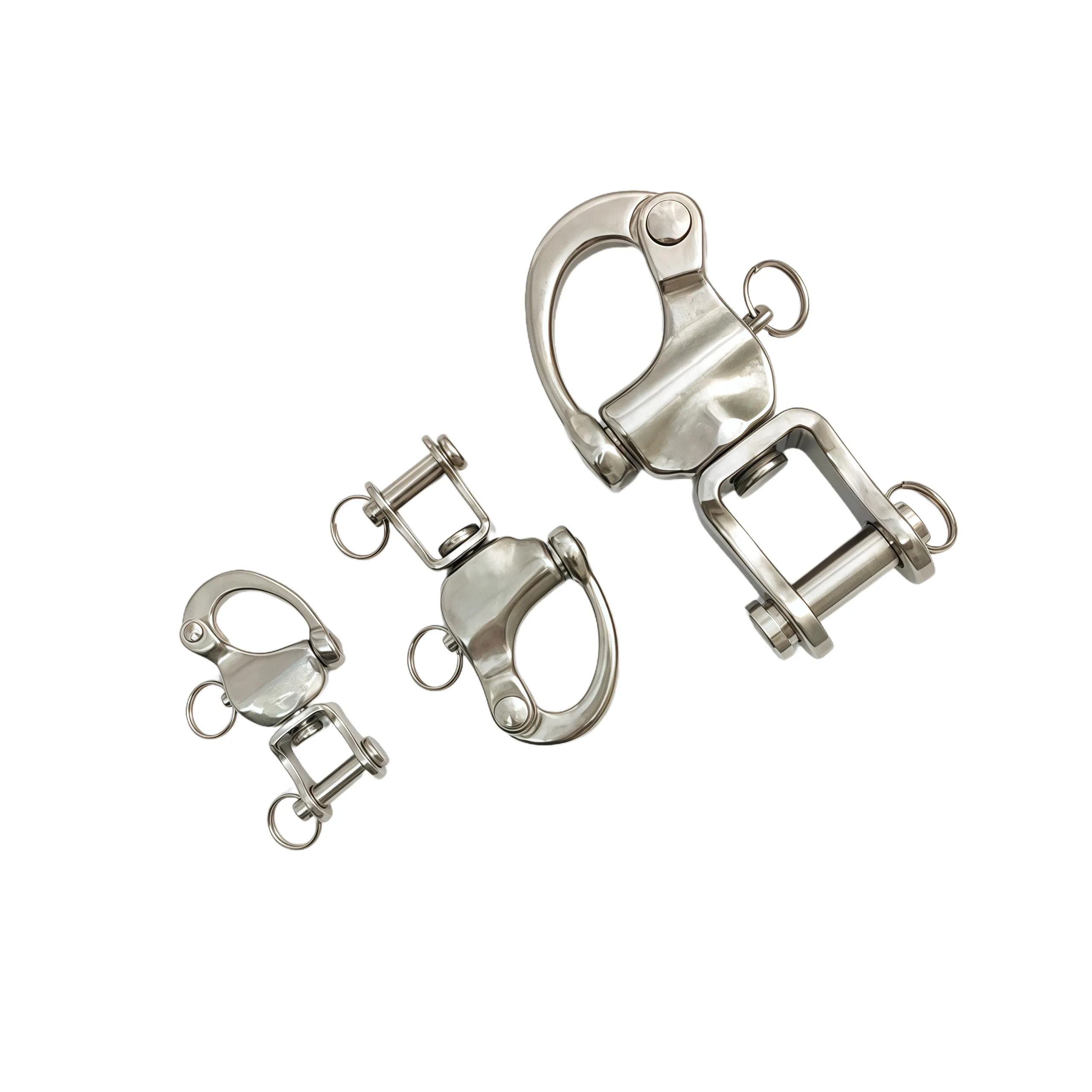 stainless steel Swivel snap shackle with fork 2