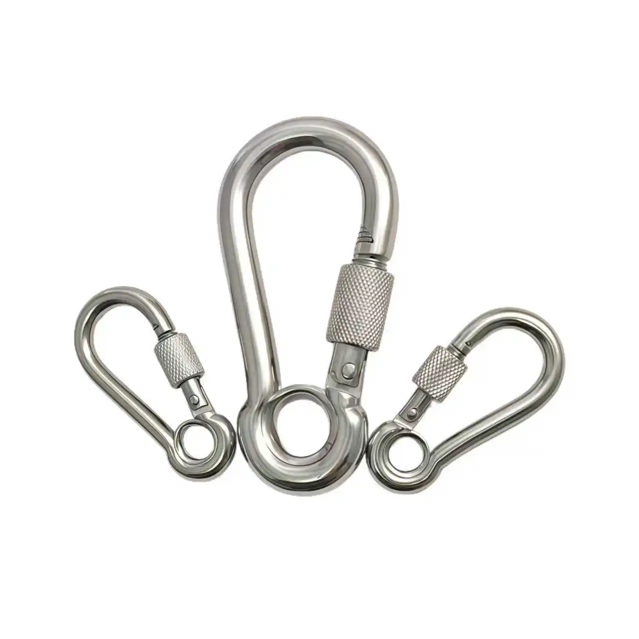 stainless steel Snap hook with screw and eyelet 2
